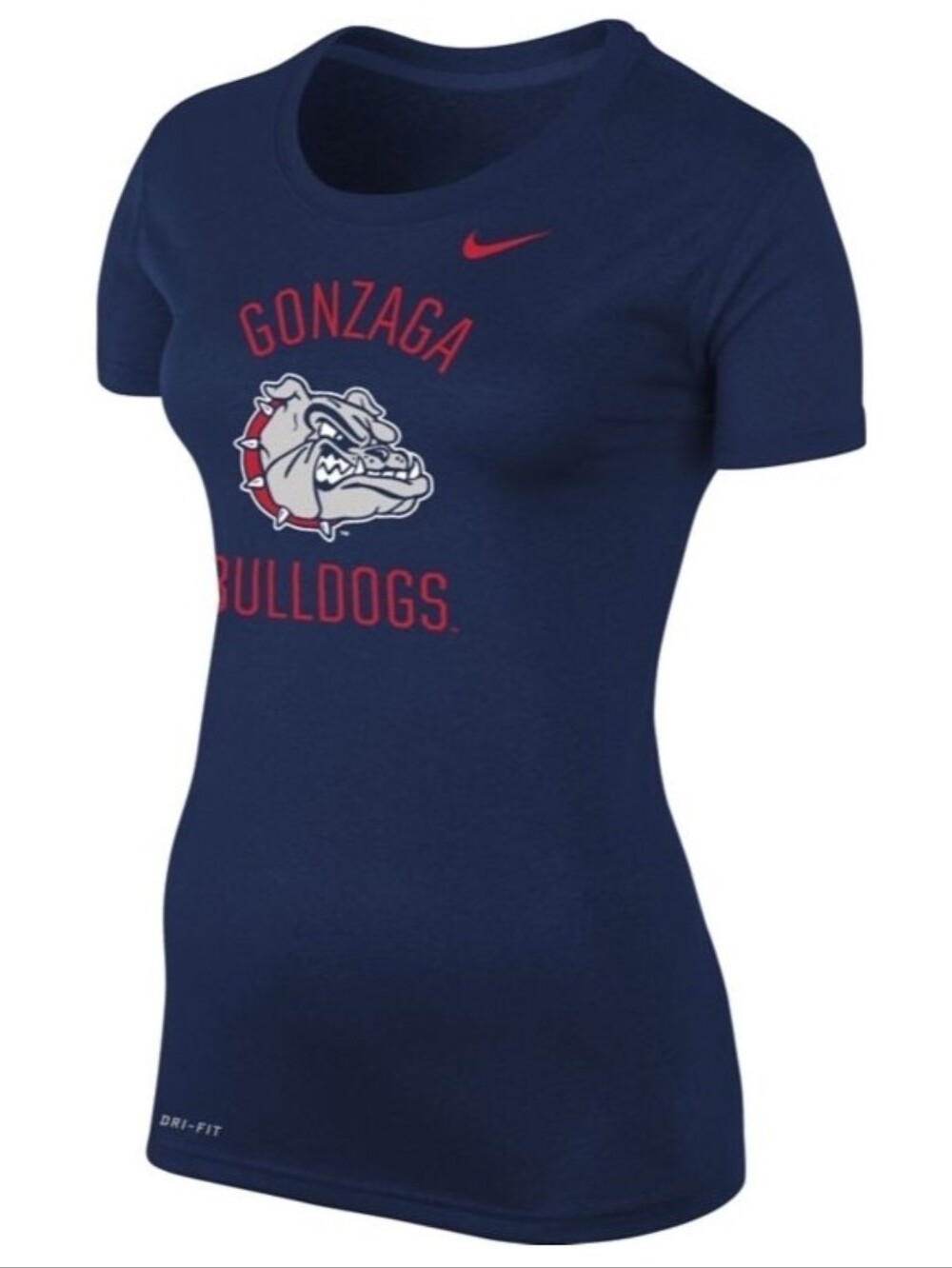 Gonzaga University Bulldogs Women's Athletic Nike Fit Dri-Fit Short Sleeve-M